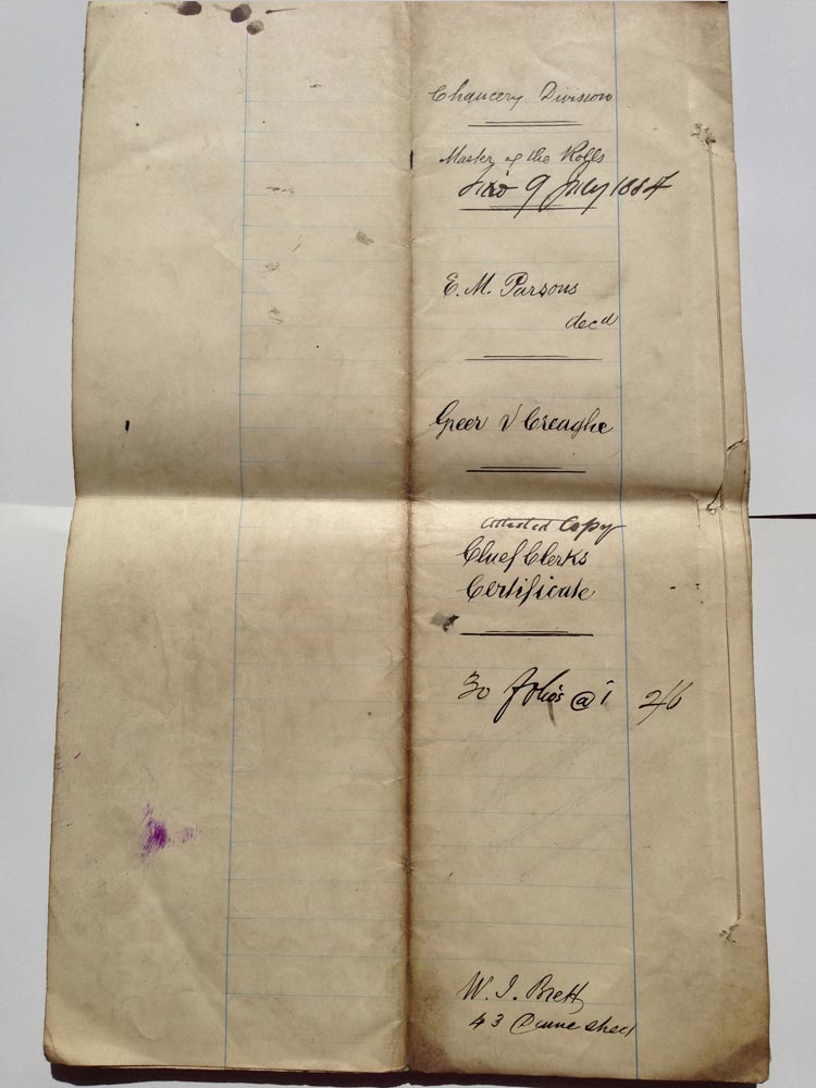 Judicature Ireland Parsons - 1883 - bck